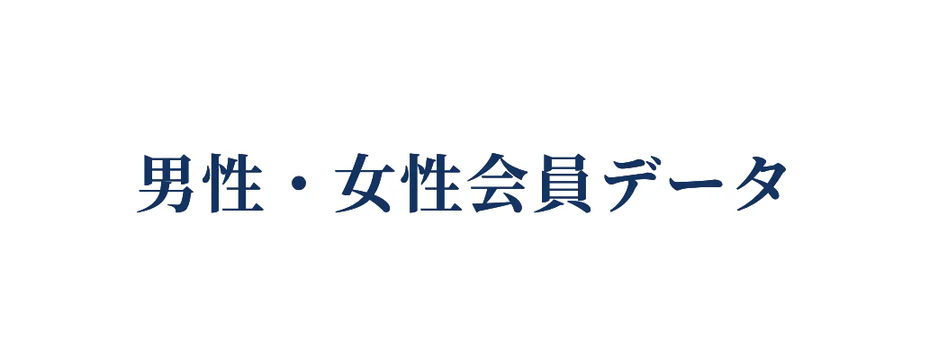 男性・女性会員データ